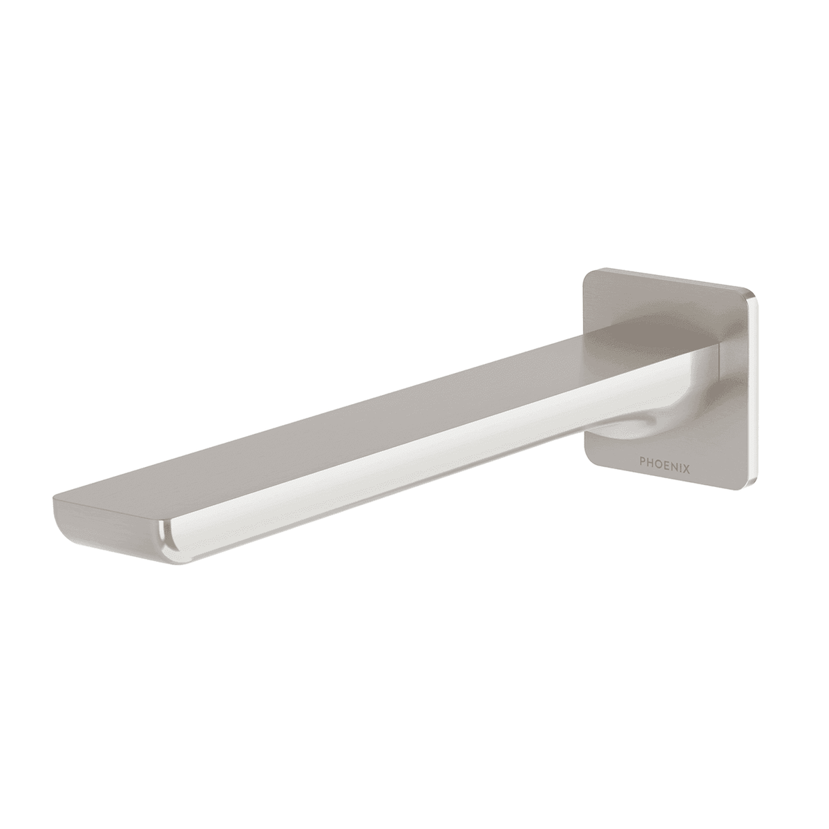 Gloss MKII Wall Basin / Bath Outlet 200mm Brushed Nickel