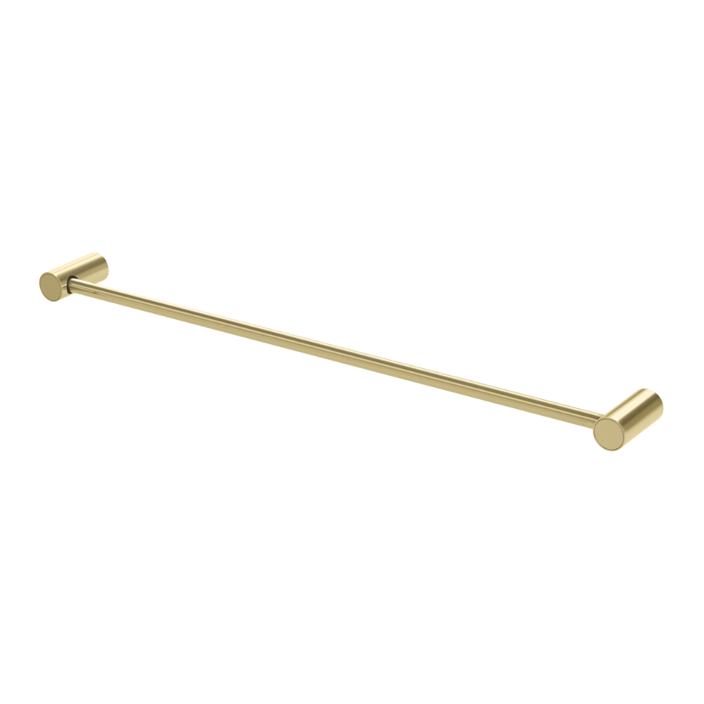 Vivid Slimline Single Towel Rail 600mm Brushed Gold