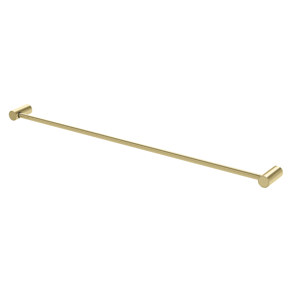 Vivid Slimline Single Towel Rail 800mm Brushed Gold
