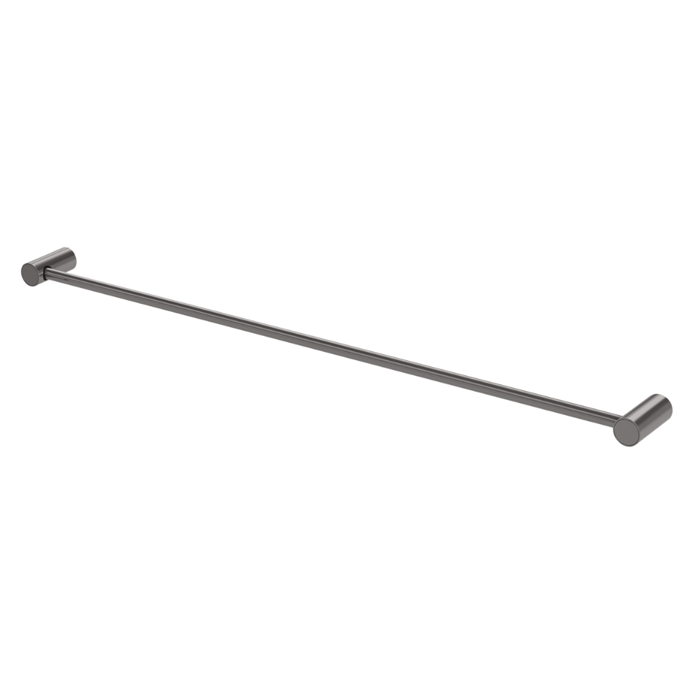 Vivid Slimline Single Towel Rail 800mm Brushed Carbon