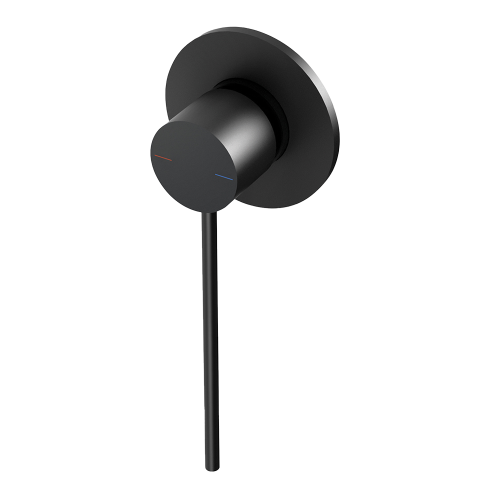 Vivid Slimline Shower / Wall Mixer with Extended Lever Matte Black