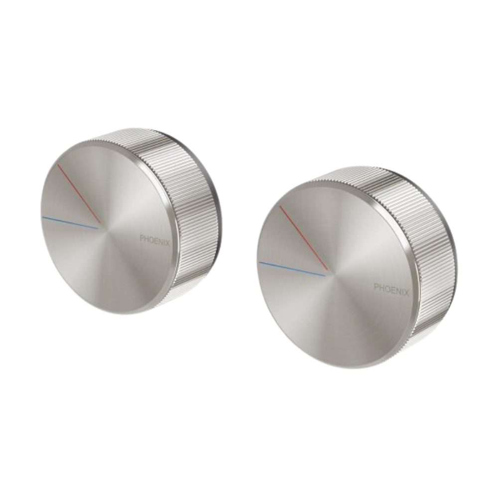 Axia Twin Shower Mixer / Wall Mixer Brushed Nickel