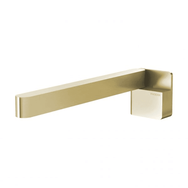 Designer Swivel Bath Outlet 230mm Square Brushed Gold