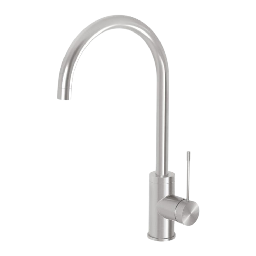 Vivid Slimline SS 316 Sink Mixer 200mm Gooseneck Stainless Steel