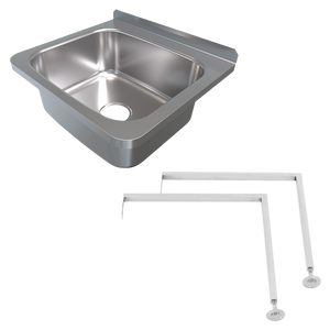Jumbo Laundry Basin  Including Legs - Stainless Steel