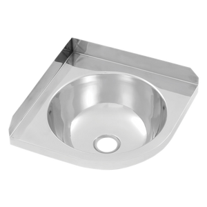 Corner Stainless Steel Hand Basin - Stainless Steel