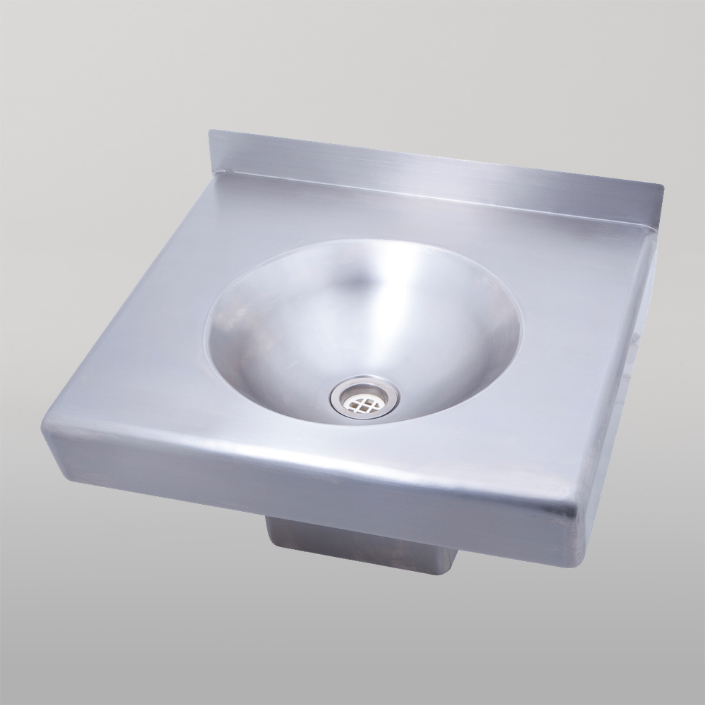 Square Disabled Compliant Wall Mounted Stainless Steel Hand Basin