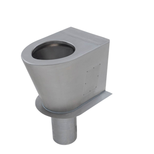 Ambulant Long Drop Toilet Pan - Stainless Steel