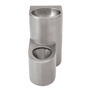 Combination Unit 90 Left P Trap - Stainless Steel