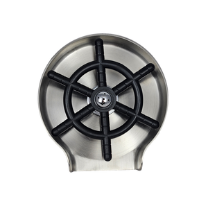 Kitchen Sink Glass Rinser with Round Drain Tray - Stainless Steel