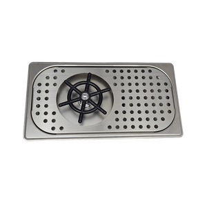 Glass/Milk Jug Rinser with Drain Tray - Stainless Steel