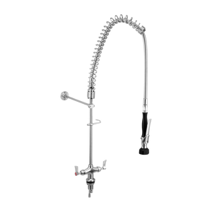 Stainless Steel Dual Bench Mounted Pre Rinse Unit - Stainless Steel