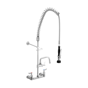 Stainless Steel Exposed Wall Mounted Pre-Rinse Unit With 6-inch Pot Filler - Stainless Steel
