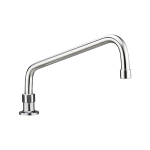 Stainless Steel Bench Mount No Stops with 12-inch Spout - Stainless Steel