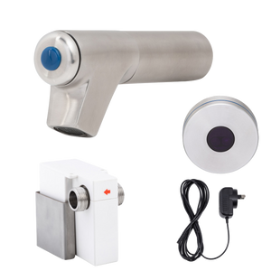 Bib Tap with Bench Mount Sensor Mains Operated - Stainless Steel