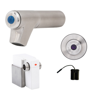 Bib Tap with Wall-Mount Sensor Battery Operated - Stainless Steel