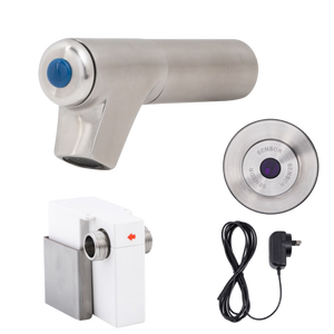 Bib Tap with Wall-Mount Sensor Mains Operated - Stainless Steel