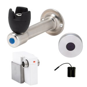 90 Degree Silicone Mouthguard Bubbler with Hob-Mount Sensor  Battery Operated - Stainless Steel