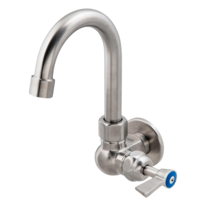 Stainless Steel Single Wall Mount Body with Single Control and 7-inch Gooseneck Swivel Spout - Stainless Steel