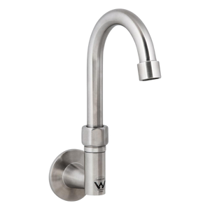 Stainless Steel Wall Elbow with 7-inch Gooseneck Swivel Spout - Stainless Steel