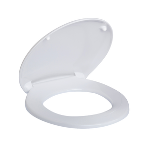Double Flap Closed Front Toilet Seat White - White