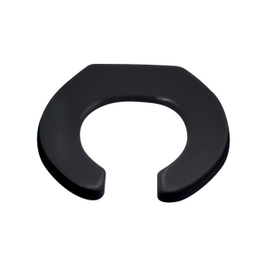 Single Flap Open Front Toilet Seat Black - Black