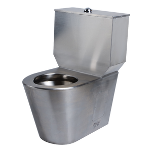 Close Coupled Wall Faced Toilet Pan P Trap - Stainless Steel