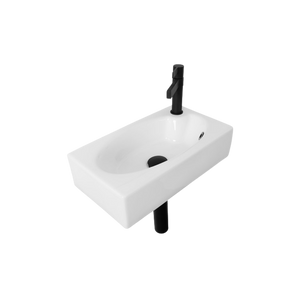 Humphrey Wall Basin Gloss White with 1 Tap Hole - Gloss White