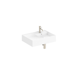 Teorema Wall Basin 600mm Right with 1 Tap Hole - Gloss White