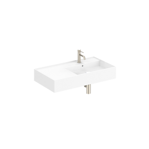 Teorema Wall Basin 800 Right with 1 Tap Hole - Gloss White