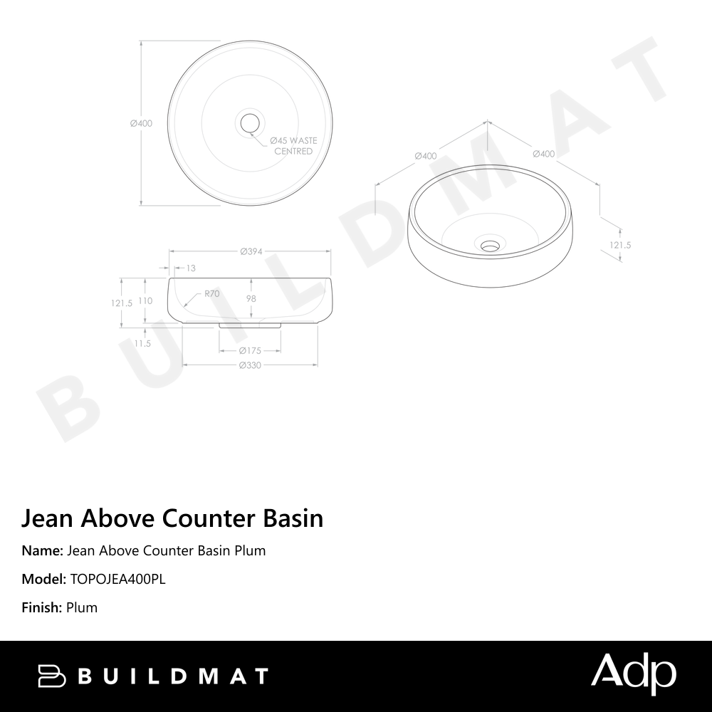 Jean Above Counter Basin Plum