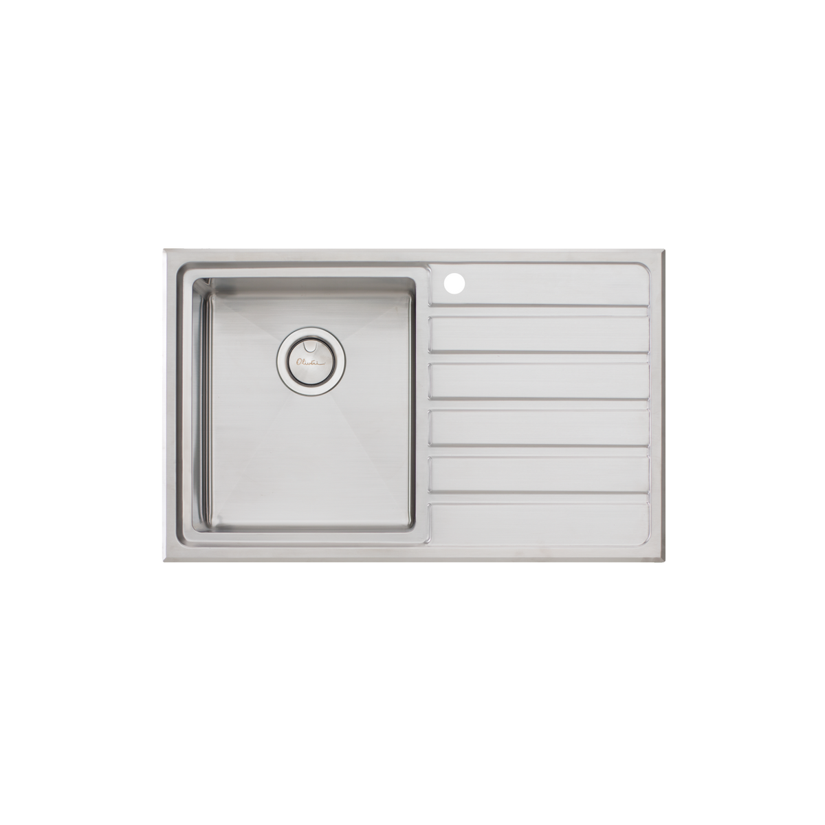 Apollo Single Bowl Sink With Drainer Left Stainless Steel