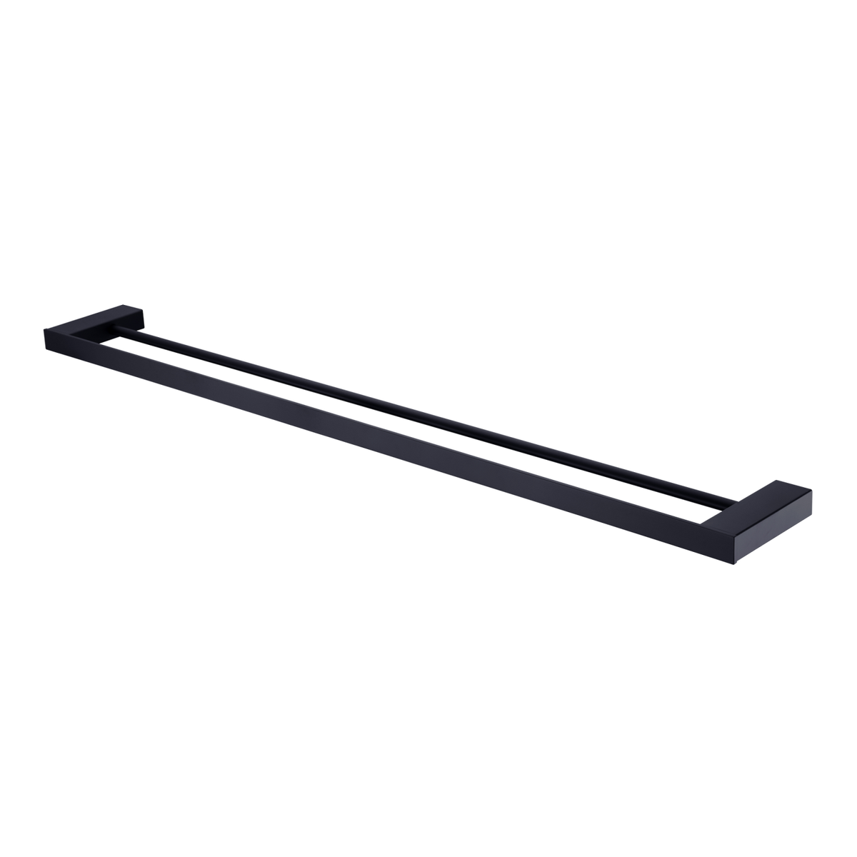 Athens Double Towel Rail 800mm Matte Black