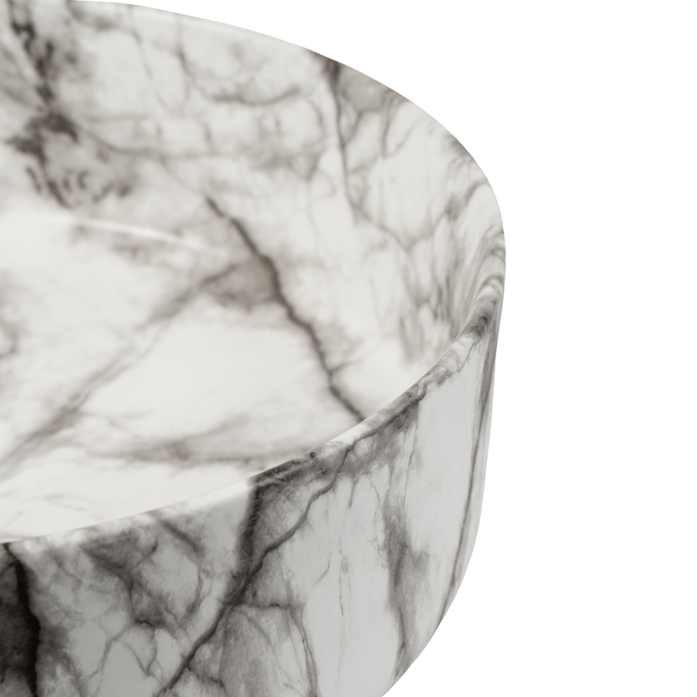 Arabescato Vagli Circle Ceramic Basin CLEARANCE