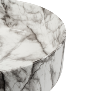 Arabescato Vagli Circle Ceramic Basin CLEARANCE - Arabescato Vagli