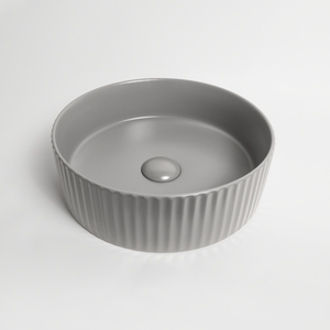 Camilla Fluted Matte Grey Basin - Matte Grey