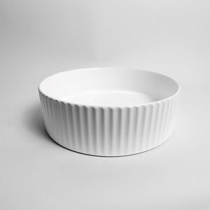 Camilla Fluted Matte White Basin - Matte White