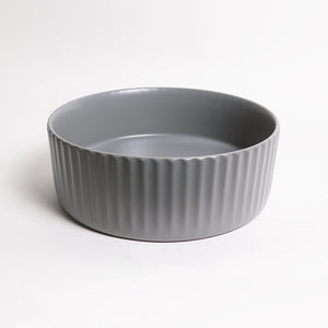 Lula Mini Fluted Matte Grey Basin - Matte Grey
