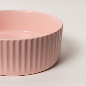 Lula Mini Fluted Matte Pink Basin - Matte Pink