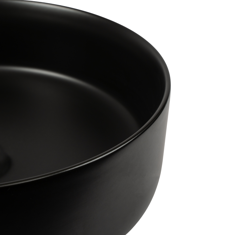 Spica Matte Black Circle Basin