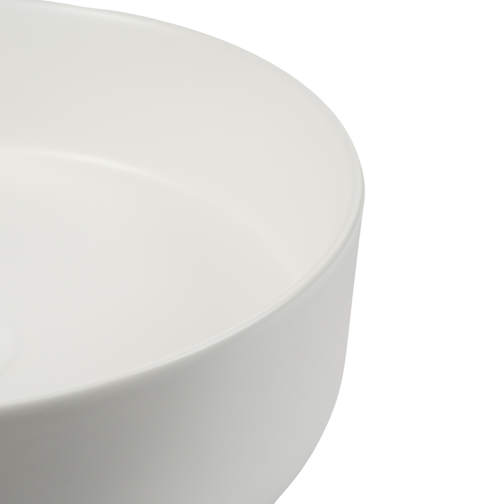 Nashi Matte White Circle Basin