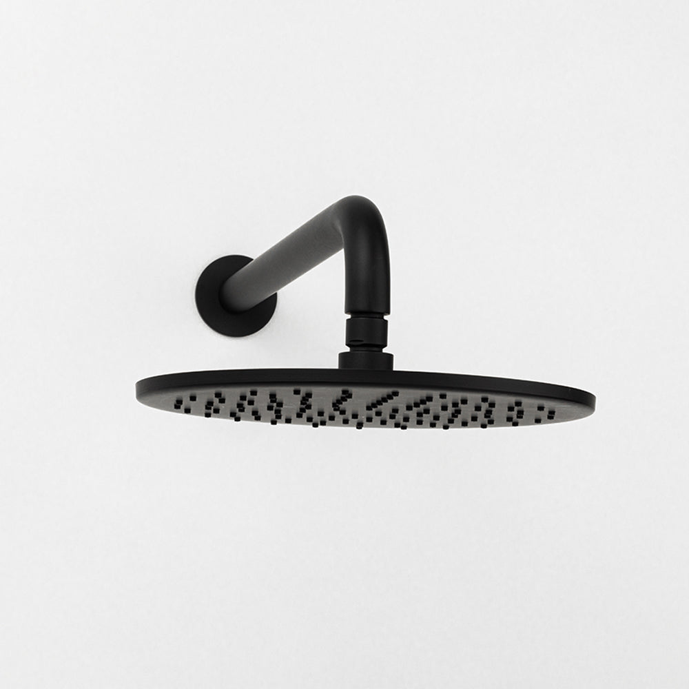 Mira Matte Black Curved Shower Arm