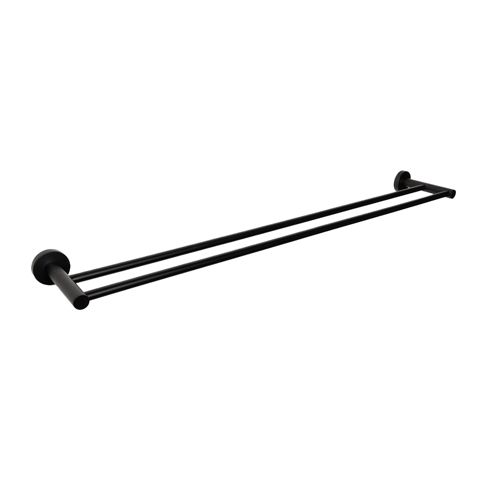 Farina 800 Double Towel Rail Matte Black