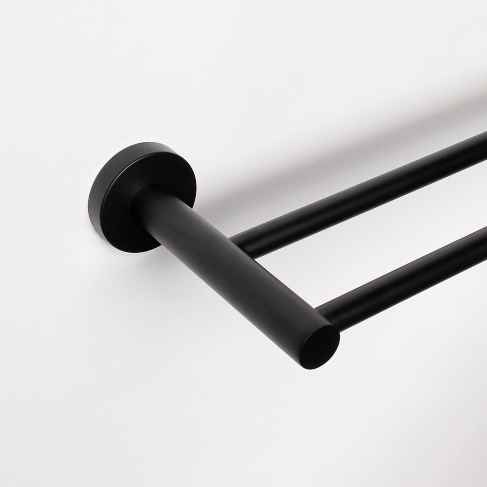 Farina 800 Double Towel Rail Matte Black
