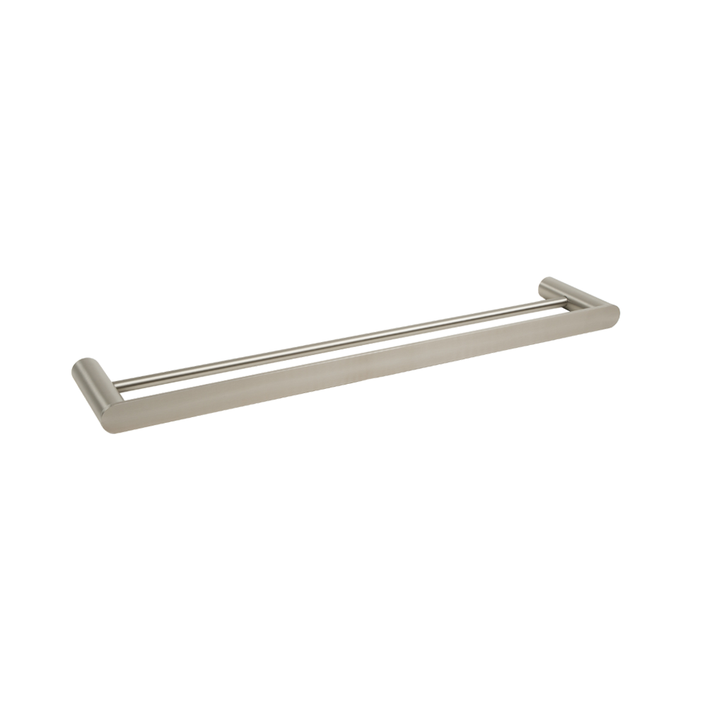 Ascari Brushed Nickel 600 Double Towel Rail