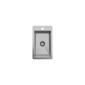 Harper 300x500 Single Bowl Butler Tap Landing Sink - Brushed Stainless Steel