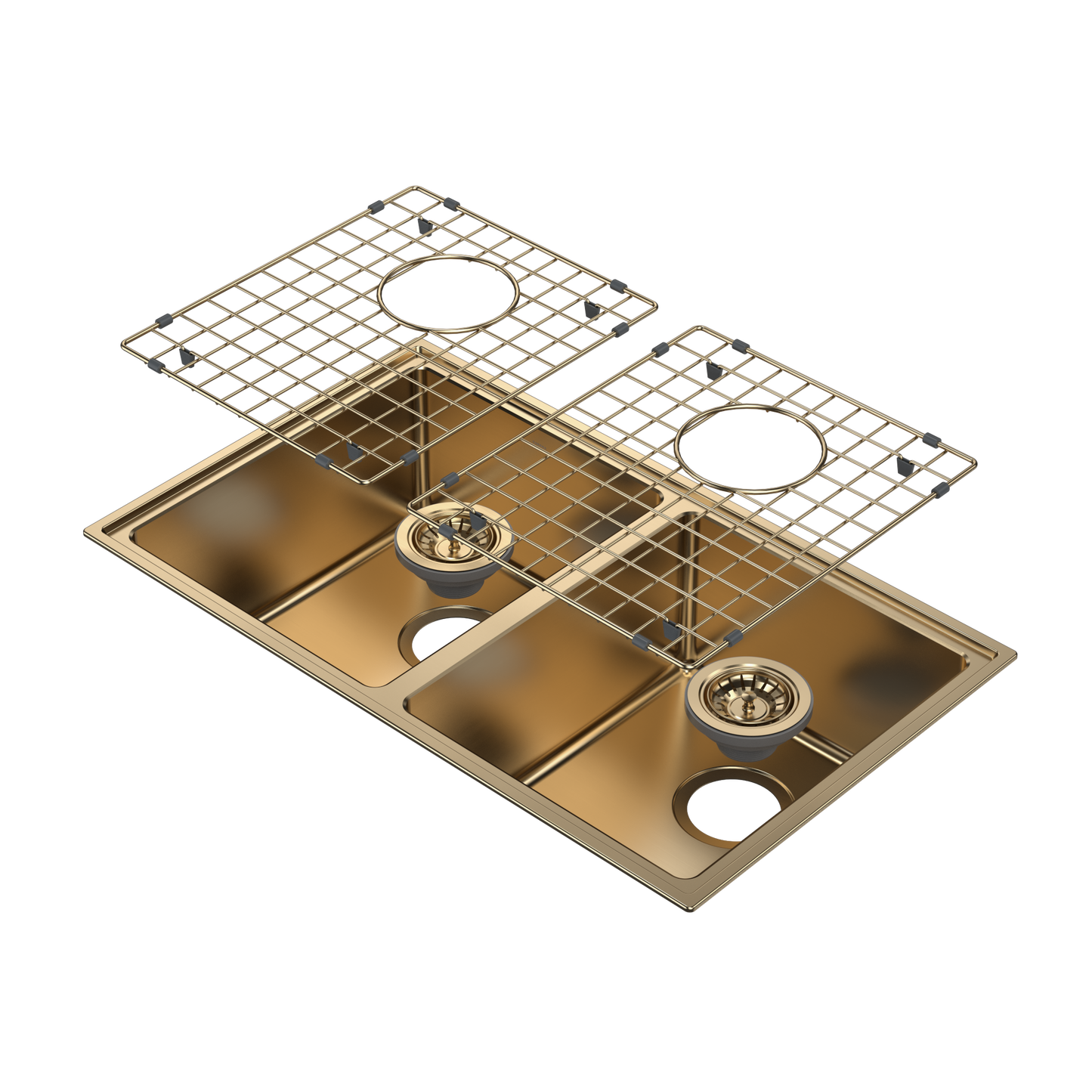 Urbane II Double Bowl Sink Brushed Brass