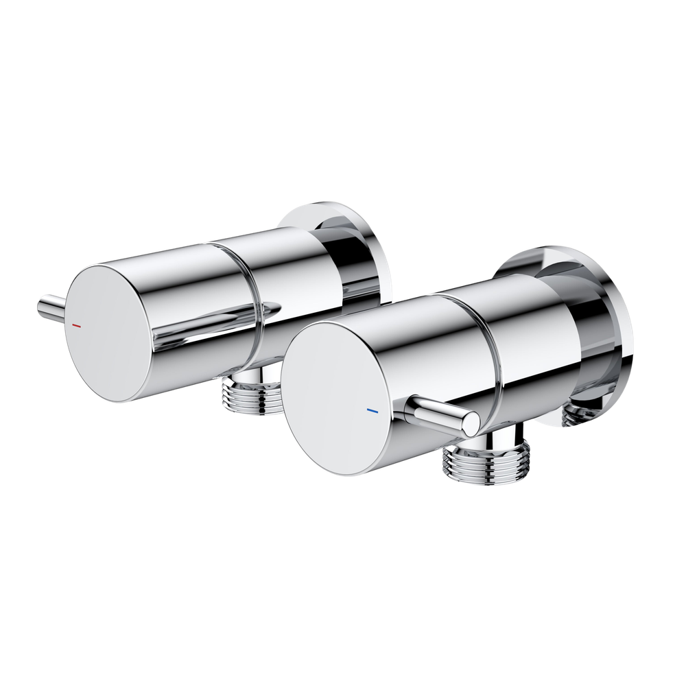 Luna Lever Washing Machine Set Chrome Lead Free