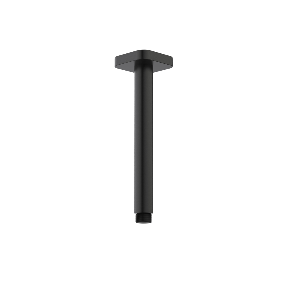 Luna Straight Arm Square Flange 210mm Black