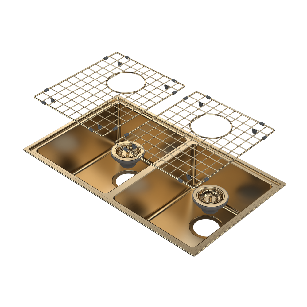Urbane II Double Bowl Sink Brushed Brass